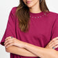 POM Amsterdam Tshirts T-SHIRT - Taylor Burgundy Red