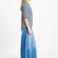 POM Amsterdam Tshirts TSHIRT - Striped Blue White