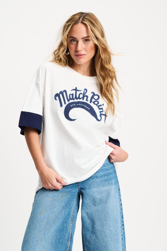 POM Amsterdam Tshirts White / 34 TSHIRT - Oversized Matchpoint