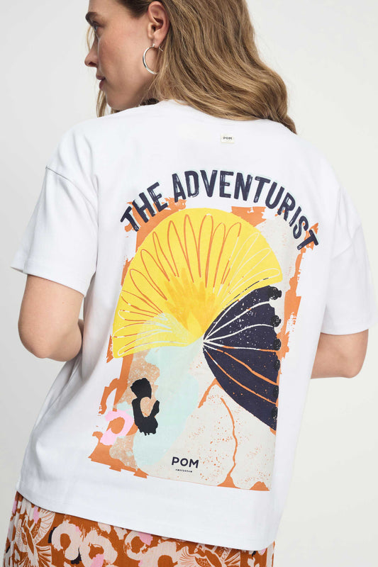 POM Amsterdam Tshirts White / 34 TSHIRT - The Adventurist