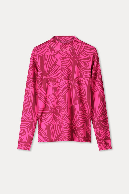 POM Amsterdam Turtlenecks TURTLENECK - Romi Jersey Ribbon Pink