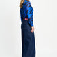 POM Amsterdam Turtlenecks TURTLENECK - Romi Mesh Animal Eternal Blue