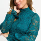 POM Amsterdam Turtlenecks TURTLENECK - Ruby Lace Teal Green